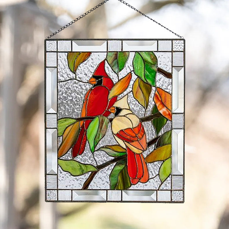 Ornamente aus Glas mit Vogelmotiven