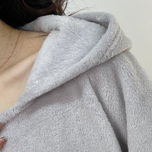 Laden Sie das Bild in den Galerie-Viewer, 🛁Girly soft cotton fleece pullover bathrobe