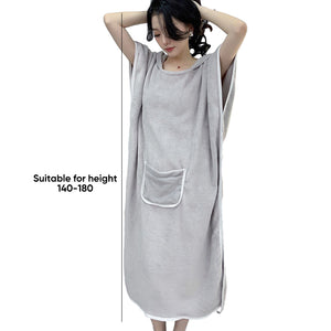 🛁Girly soft cotton fleece pullover bathrobe