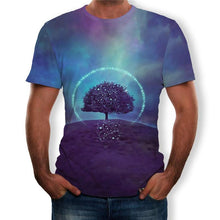 Laden Sie das Bild in den Galerie-Viewer, 3D Druck Landschaftsbaum Kurzärmeliges T-shirt für Männer
