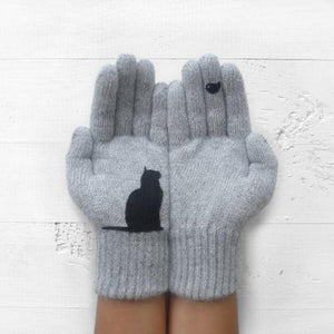 🧤🐈‍⬛ Handschuhe aus Baumwolle im Katzenstil🧤