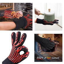 Laden Sie das Bild in den Galerie-Viewer, Bequee professionelle Grillhandschuhe hitzebeständige Handschuhe - 1 Paar